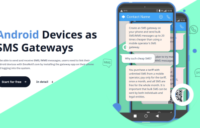 Ligue o seu dispositivo Android ao serviço smsnotif.com e envie mensagens de texto através do seu cartão SIM como um gateway SMS